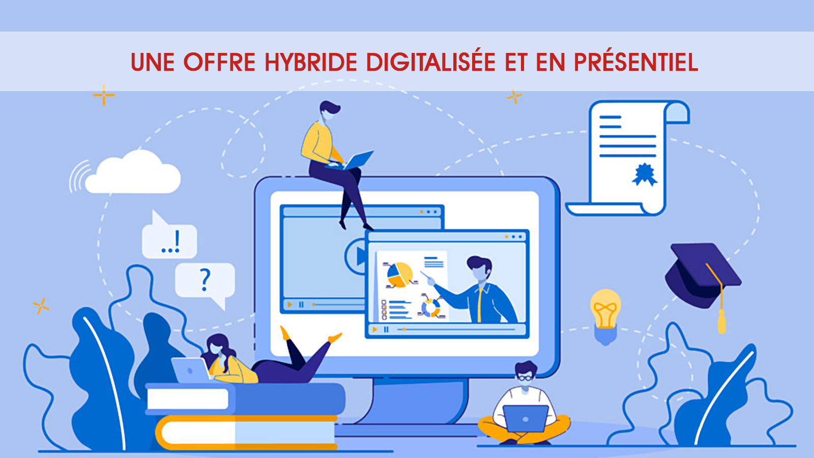 Une offre hybride digitalisée et en présentiel